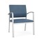 Lesro Newport Wide Guest Chair Metal Frame, Silver, MD Titan Upholstery NP1201 - alternate 1